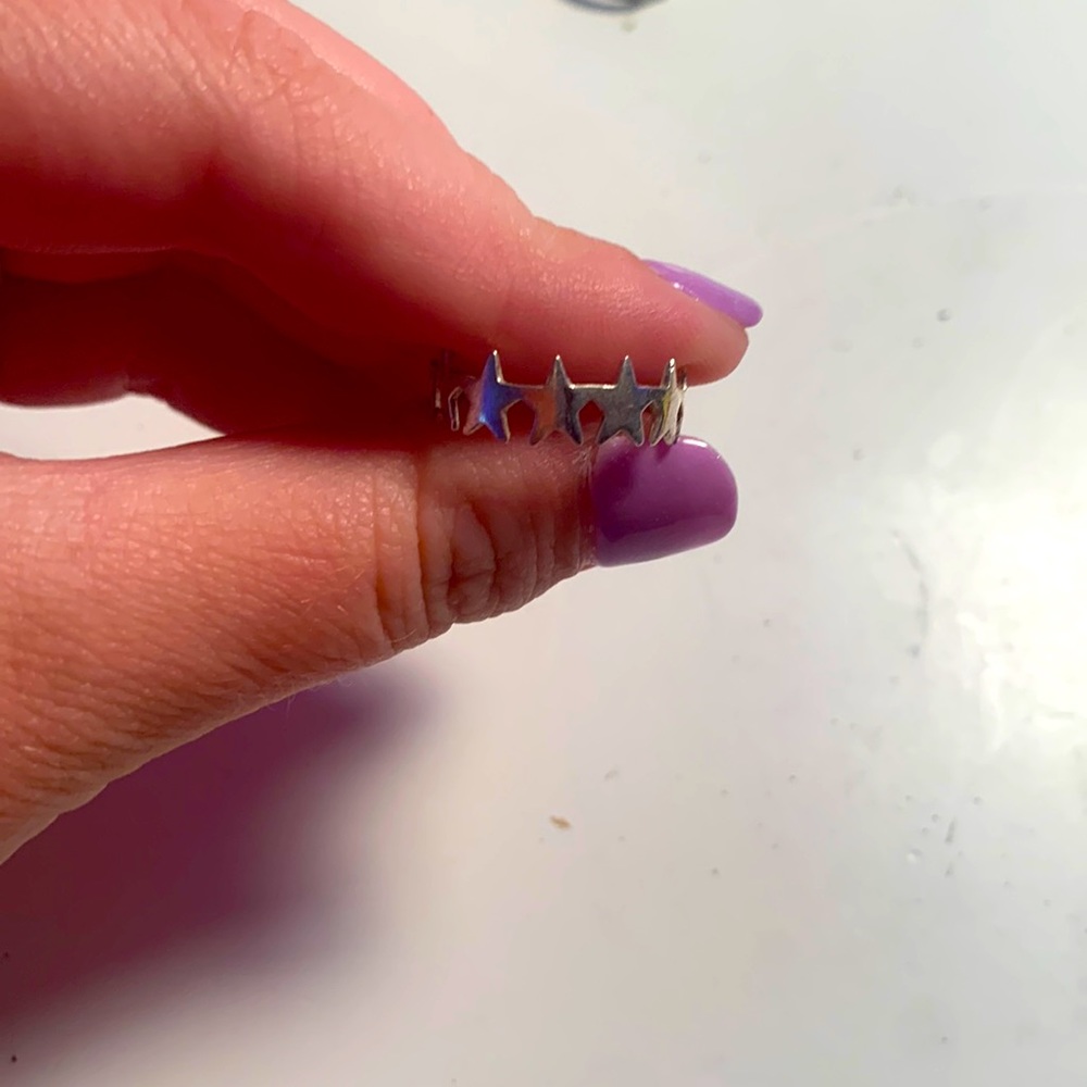 Silver star ring